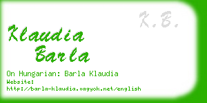 klaudia barla business card